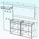 Чертеж Прихожая Техно 11 BMS
