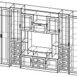 Чертеж Мебельная стенка Анастасия BMS