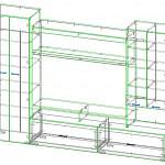 Чертеж Стенка для гостиной Ненси-1 BMS