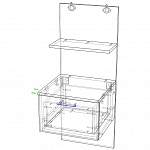 Чертеж Подвесная тумба Асти 6Д BMS