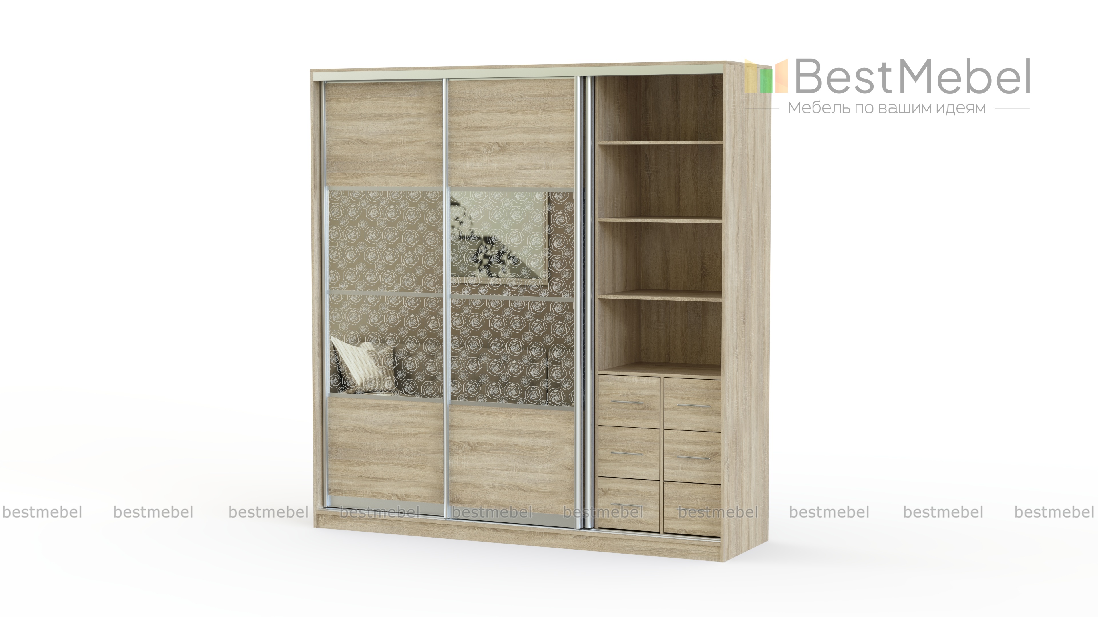 Шкаф-купе Роза-3 BMS