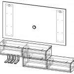 Чертеж Стенка для гостиной Витро 134 BMS