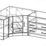 Чертеж Тумба угловая под ТВ Роми 1 BMS