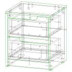 Чертеж Тумба прикроватная Гавана BMS