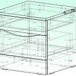 Чертеж Прикроватная тумба Мильф 1 BMS