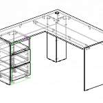 Чертеж Стол компьютерный угловой Арчи BMS