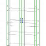 Чертеж Шкаф книжный 2 №1 BMS