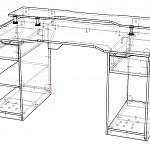 Чертеж Геймерский стол Харли 05 BMS