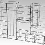 Чертеж Стенка для гостиной Ламина 4 BMS