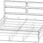 Чертеж Двуспальная кровать Милена BMS