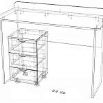 Чертеж Стол с тумбой Школа-4 BMS