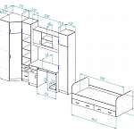 Чертеж Детская мебель Маркиза 2 BMS