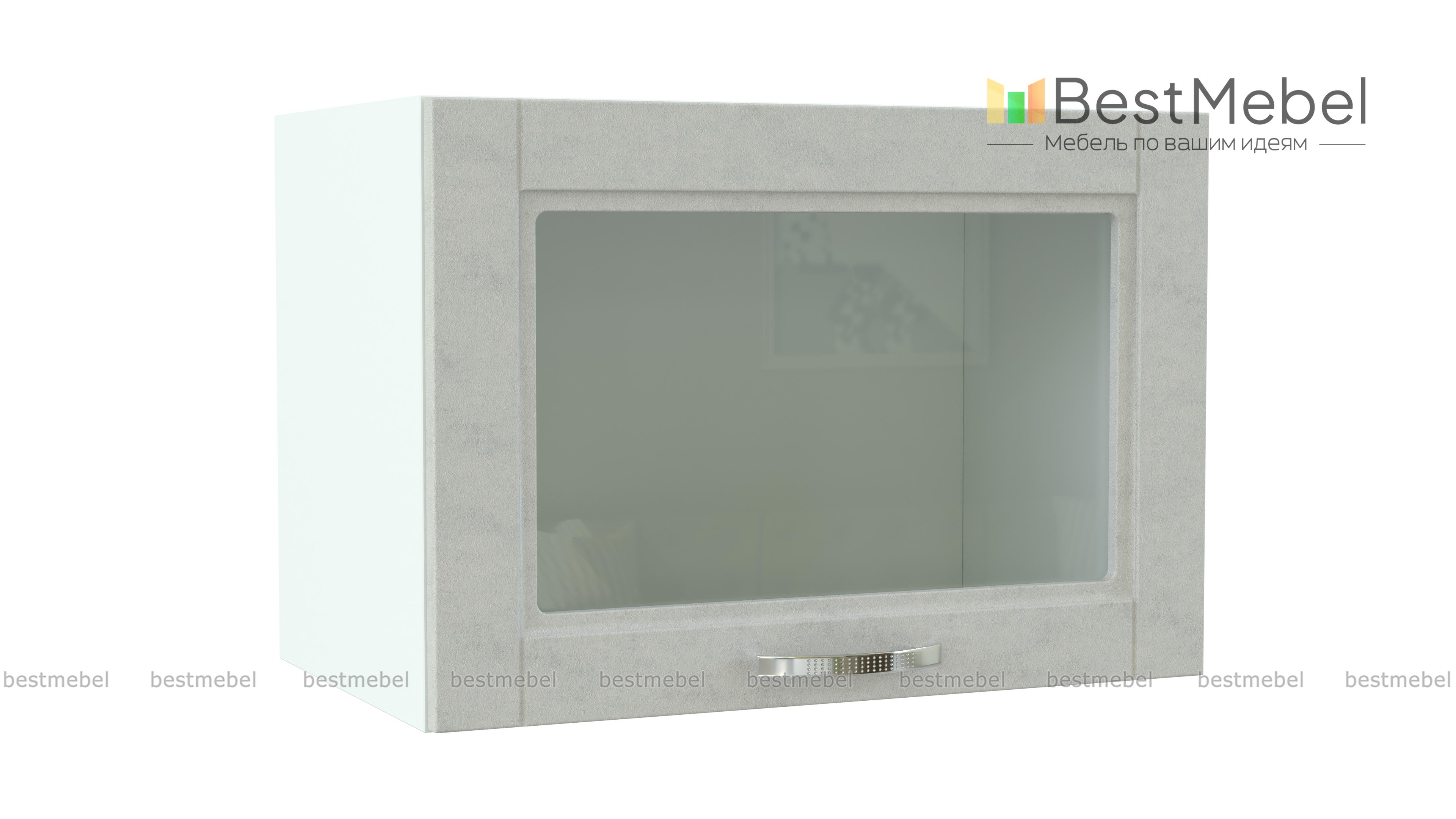 Шкаф верхний Лондон горизонтальный стекло BMS - Фото