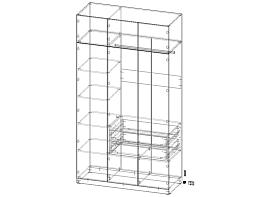 Шкаф для одежды Бронкс  (1510х2750х600)