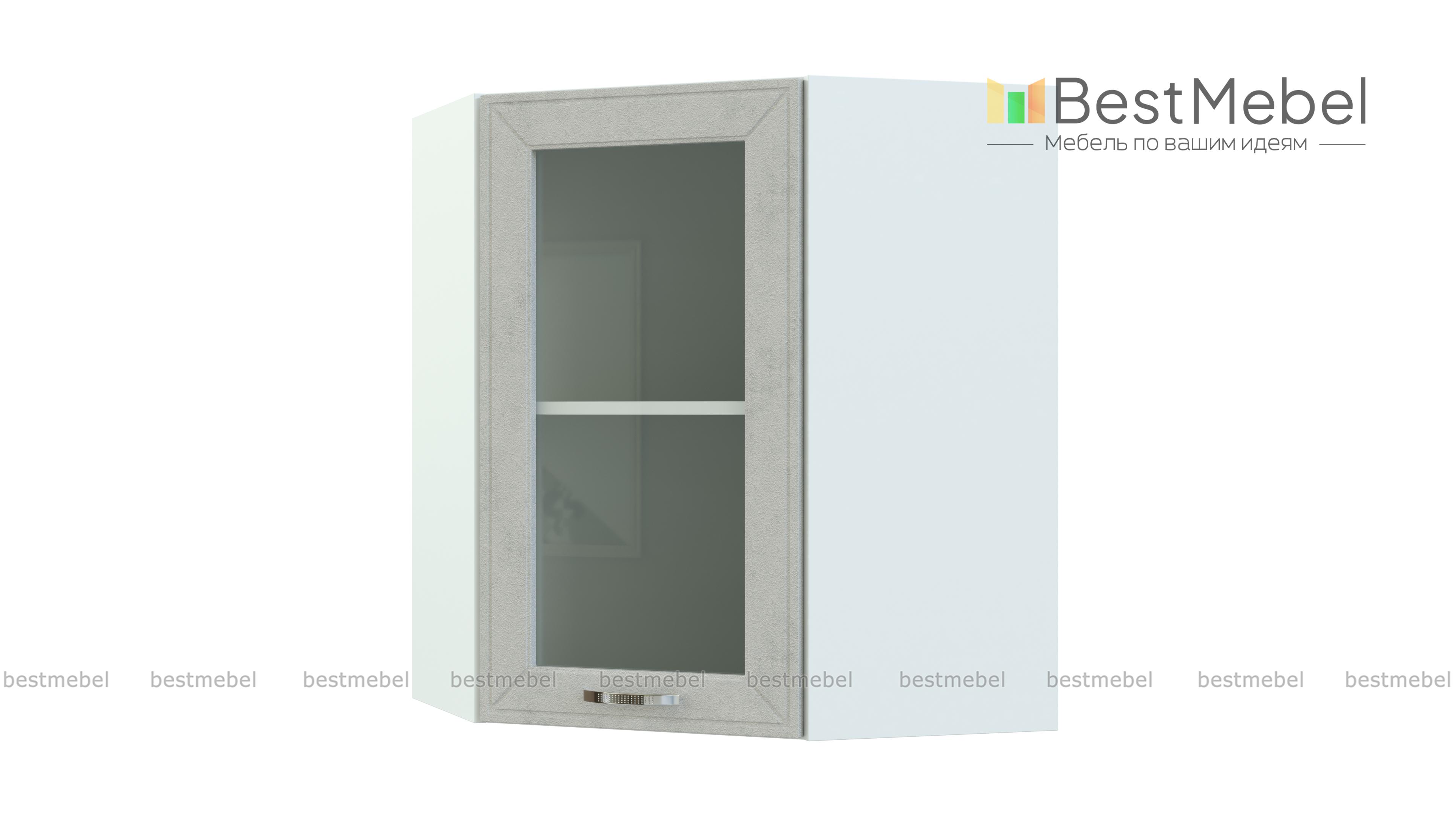 Шкаф-витрина угловой Маргарита BMS - Фото