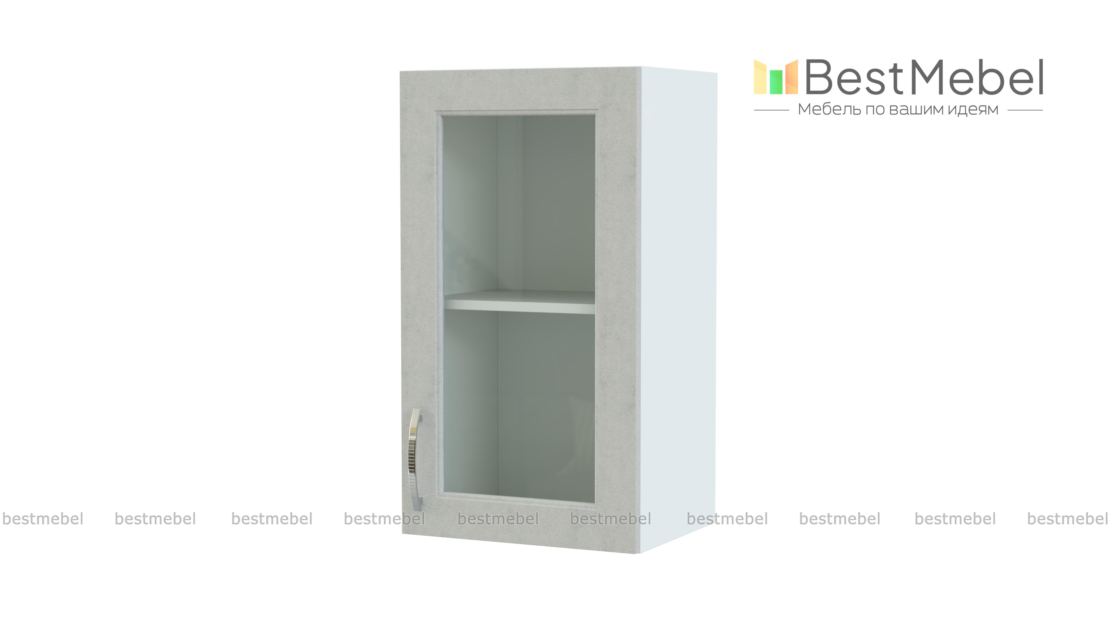 Шкаф навесной со стеклом Снежная королева BMS - Фото