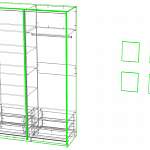 Чертеж Шкаф-купе Квадро 3 BMS