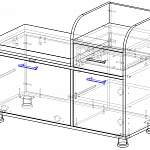 Чертеж Тумба обувная Стиль BMS