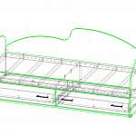 Чертеж Кровать Комфорт К-118 BMS