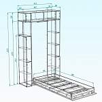 Чертеж Шкаф-кровать трансформер Рубин 09 BMS