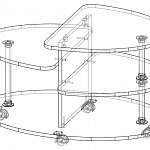 Чертеж Стол журнальный Орбита BMS