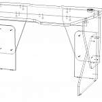 Чертеж Компьютерный стол Legion Max BMS