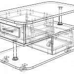 Чертеж Журнальный стол Соло 020-1101 BMS